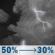 Tonight: A chance of showers and thunderstorms before 5am, then a chance of showers and thunderstorms. Mostly cloudy, with a low around 75. Southwest wind 0 to 5 mph. Chance of precipitation is 50%. New rainfall amounts between a tenth and quarter of an inch possible. Tonight: Chance Showers And Thunderstorms