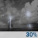 Tonight: A chance of showers and thunderstorms. Mostly cloudy. Low around 73, with temperatures rising to around 75 overnight. East wind 5 to 15 mph. Chance of precipitation is 30%. New rainfall amounts between a tenth and quarter of an inch possible. Tonight: Chance Showers And Thunderstorms